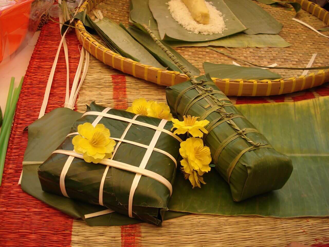 Bánh chưng – a Vietnamese square rice cake