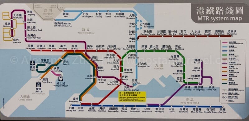 MTR system map