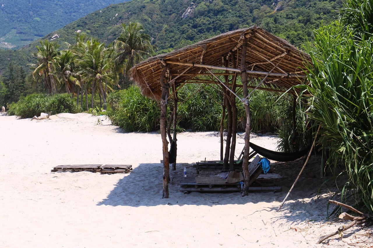 Sun beds on the beach