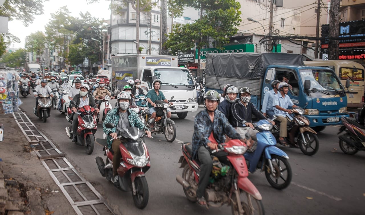 Chaos on the roads of Vietnam