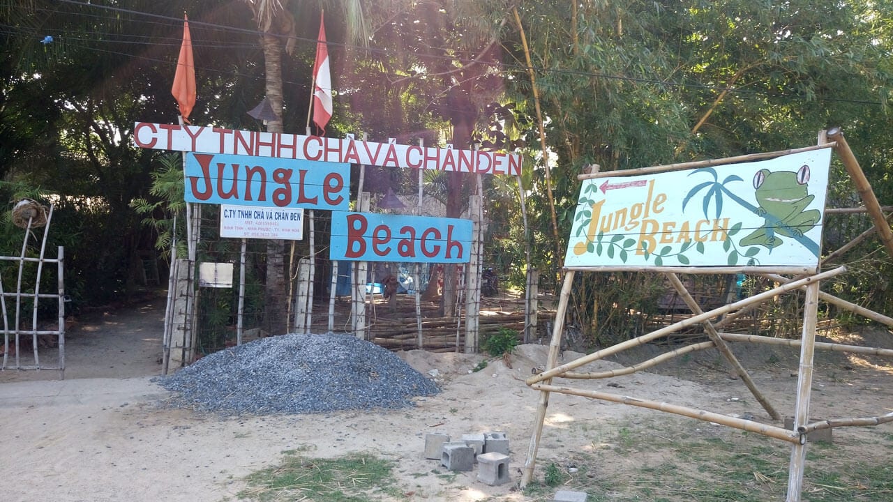 Sign of the Jungle Beach Resort
