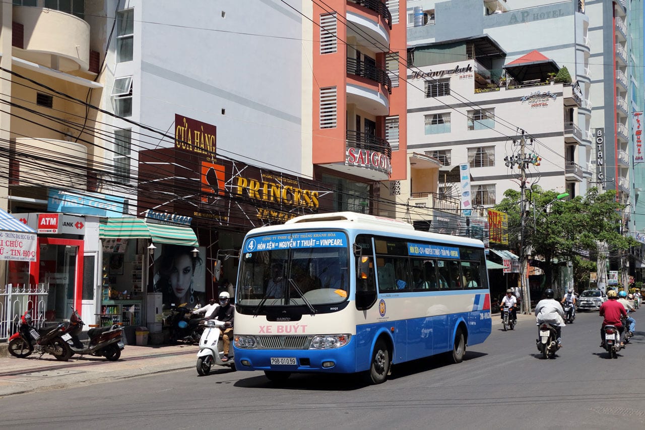 Bus number 4 in Nha Trang