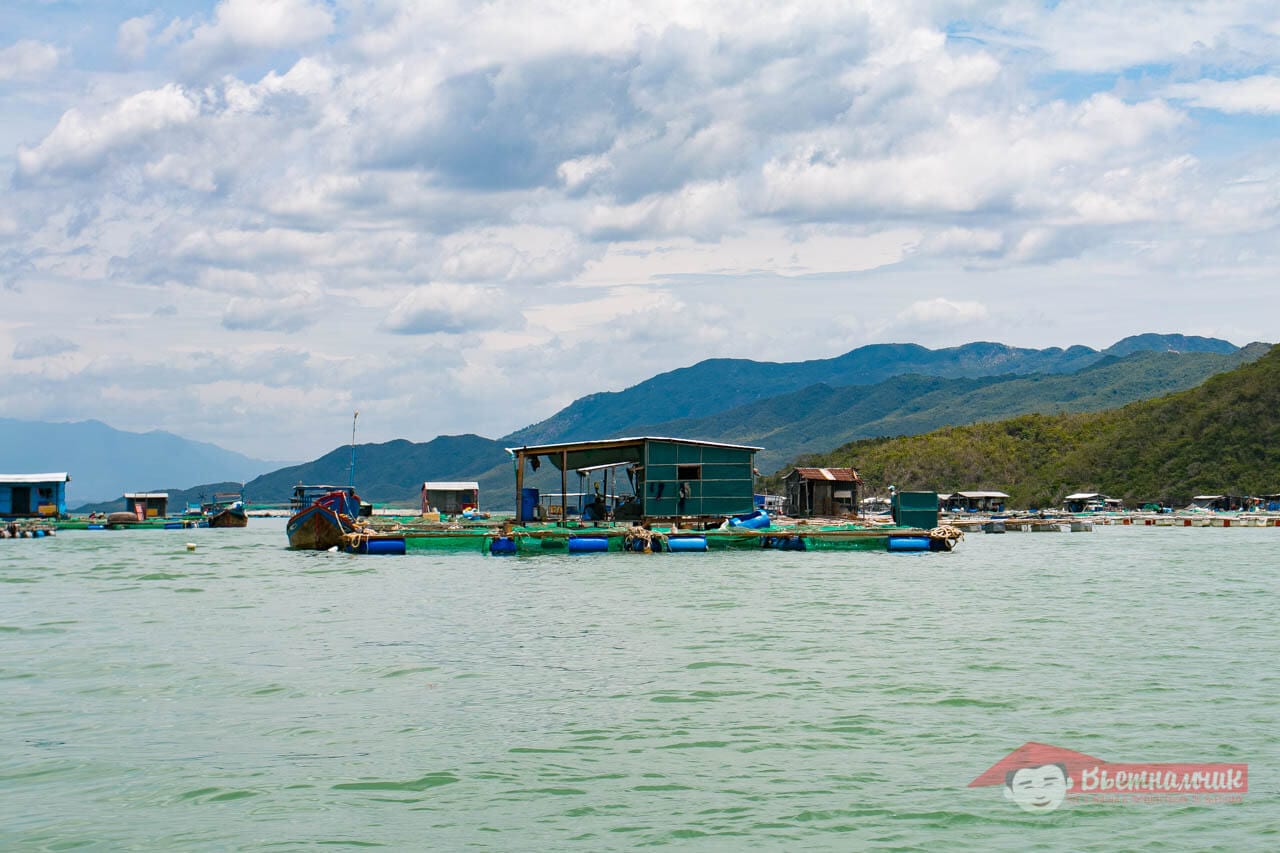 Huts right on the water.