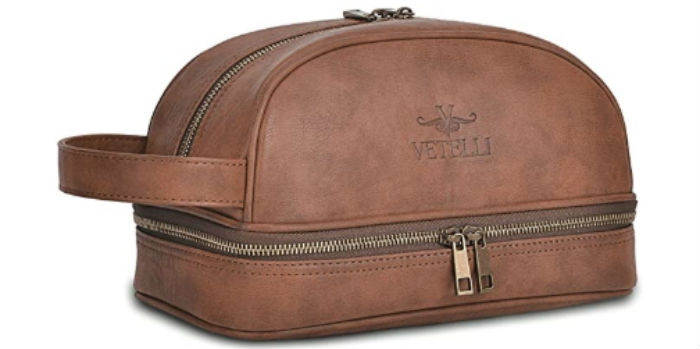 Vetelli Leather Toiletry Bag